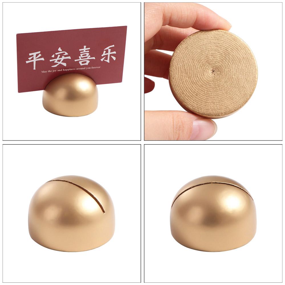 ゴールドテーブルナンバースタンド木製耐久性のあるフォトカード - Table Number Gold のレビューと価格