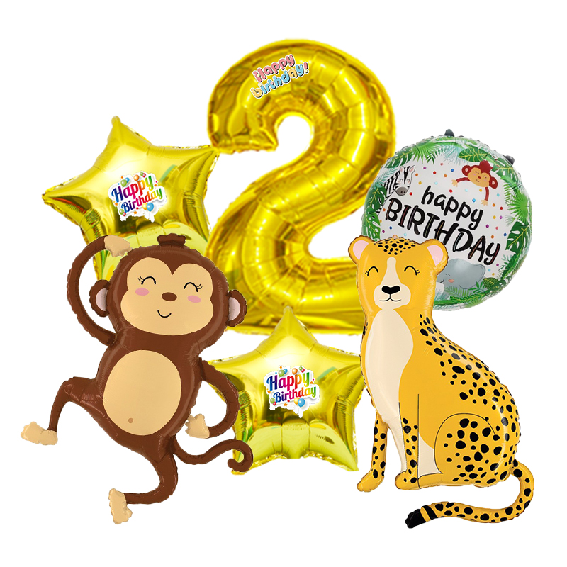 モンキーレオパード動物園数字0-9ジャングルアニマルバルーン - Wedding Zoo のレビューと価格