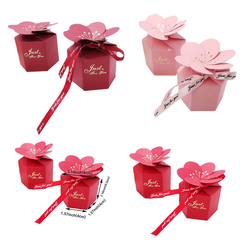 20/30/50個ウェディング花びらキャンディボックスチョコ - Wedding Supply List のレビューと価格