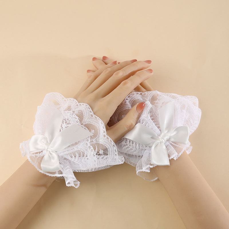 甘いロリータレースちょう結び手首カフス花嫁ウェディングパーテ - Wedding Supply List のレビューと価格