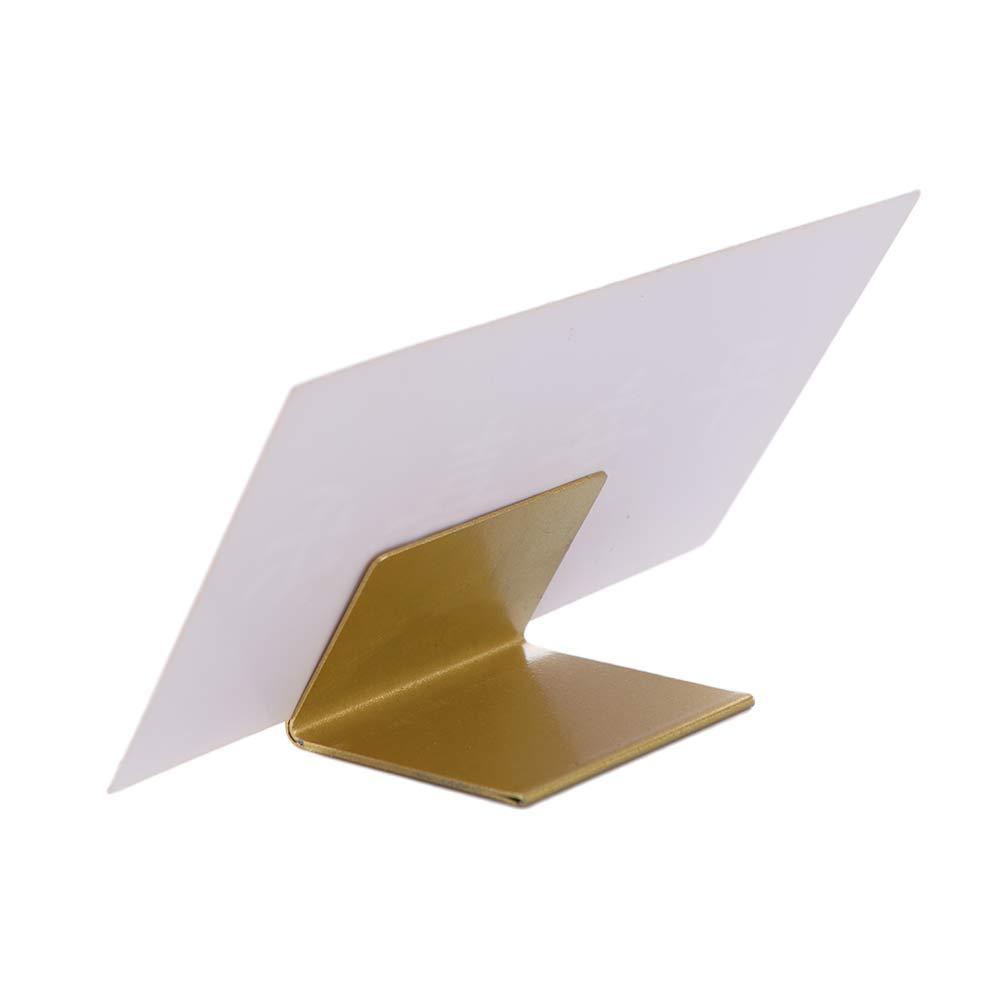 テーブル番号スタンド 金属製名札クリップスタンド ゴールド  - Table Number Gold のレビューと価格