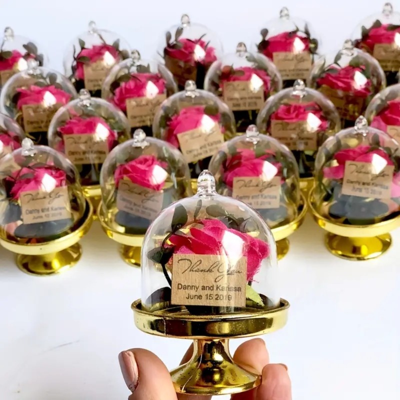 24個のミニプラスチックキャンディボックス 蓋付き パーティ - Wedding Decor Supply Store のレビューと価格