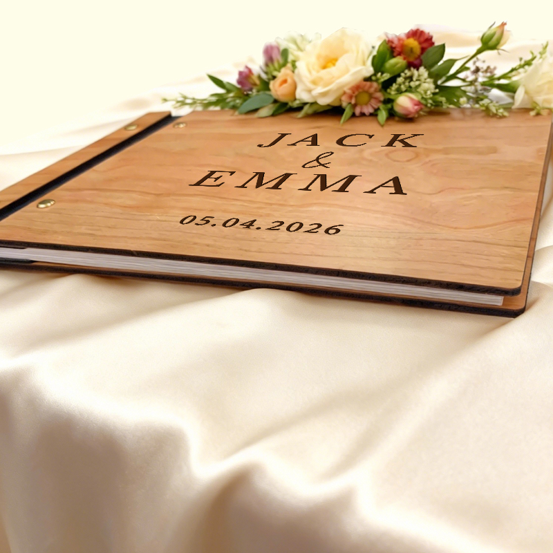 パーソナライズされた結婚式のゲストブック - 木製の結婚式の - Wedding Supply List のレビューと価格