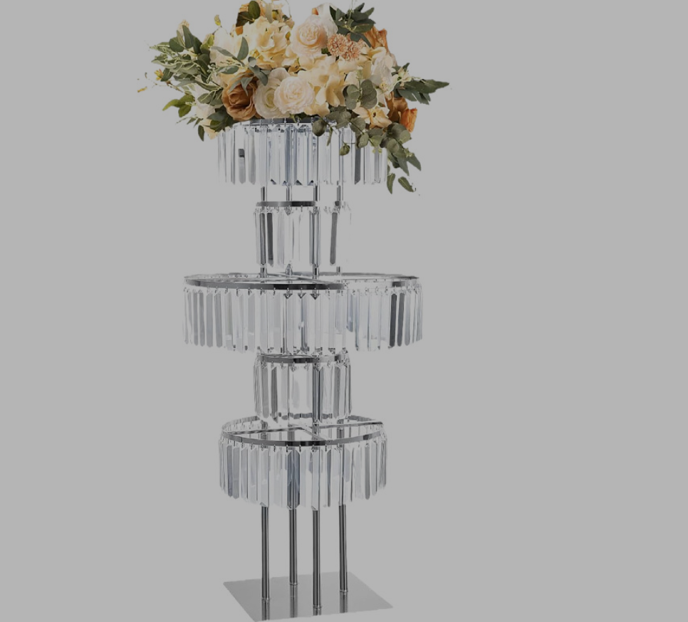 4個セット フラワーラック クリスタルロードリード 39イン - Wedding Decor Supply Store のレビューと価格