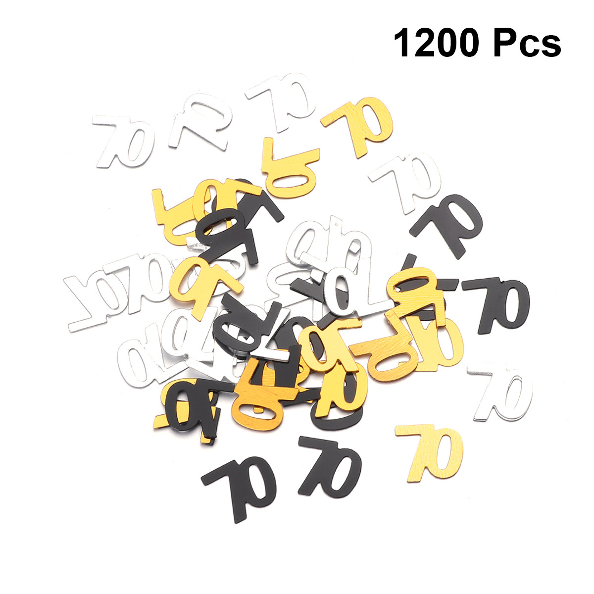 1200個入りナンバーコンフェッティパーティーデコレーション - Table Number Gold のレビューと価格