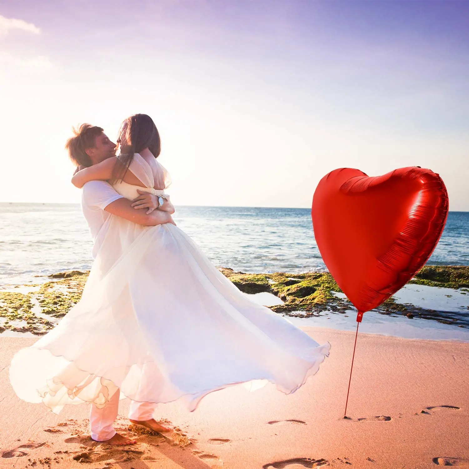 1/2 個 36 インチハートバルーンハート形エアパーティー - Wedding Qq のレビューと価格
